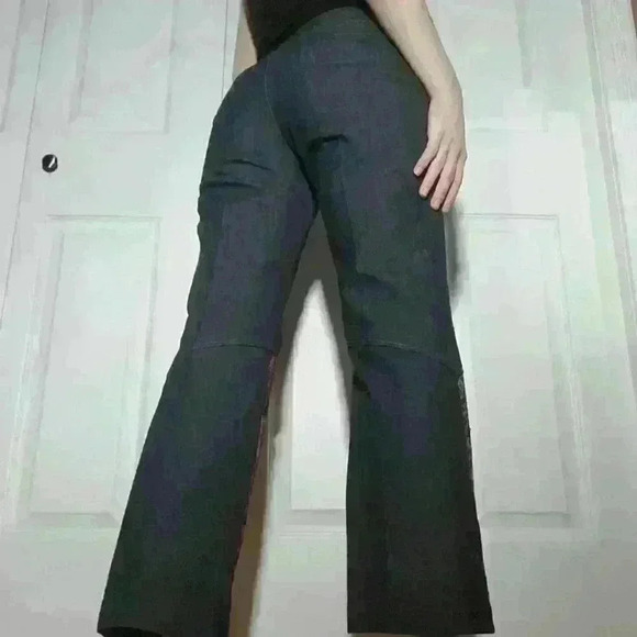 Vintage Bratz Y2K pink butterfly suede lace up high rise dark wash bootcut jeans - Picture 5 of 13